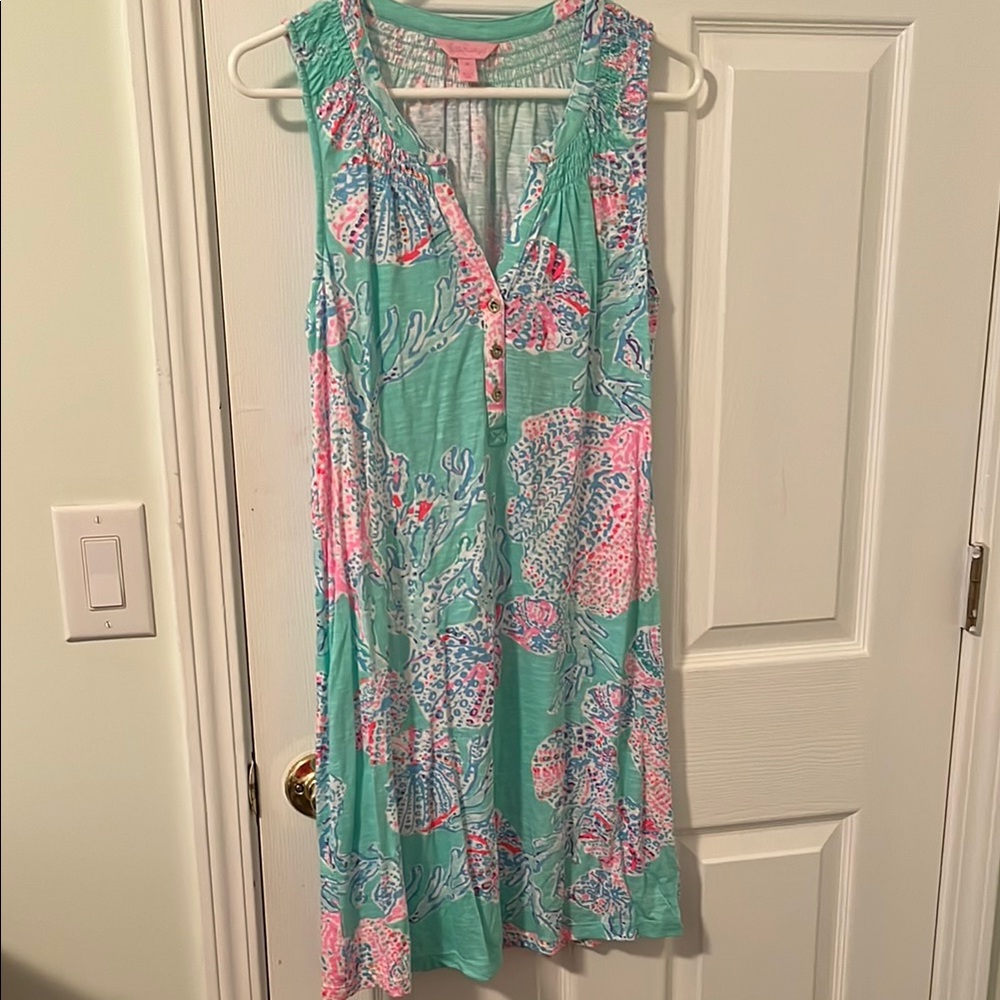 Lilly Pulitzer Aqua and Pink dress